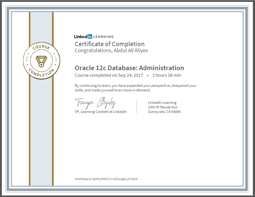 ORACLE 12 Administration