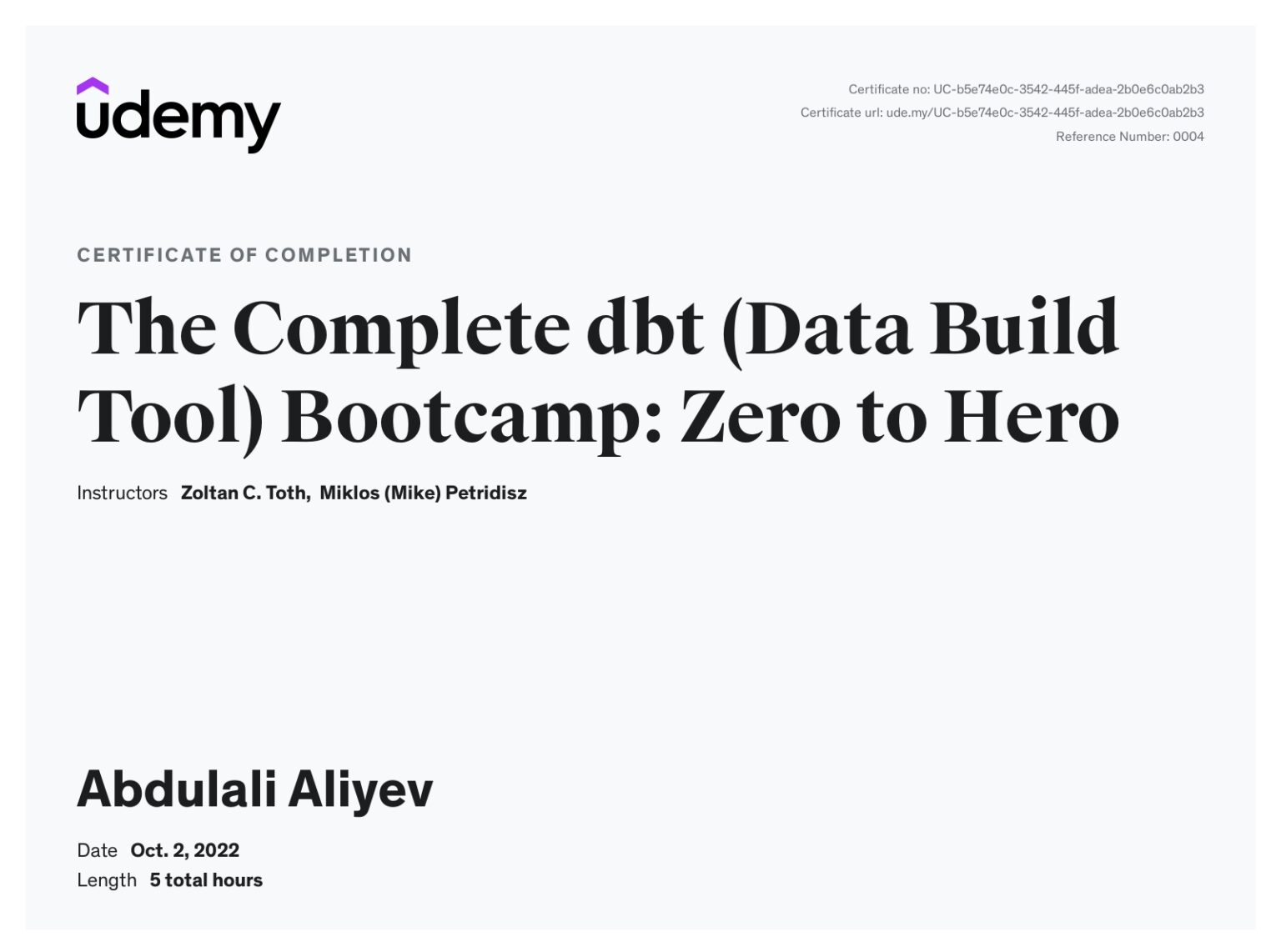 The Complete DBT(Data Build Tool) Bootcamp